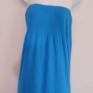 Juicy Couture  Blue Smocked Tie babydoll Dress Sz L